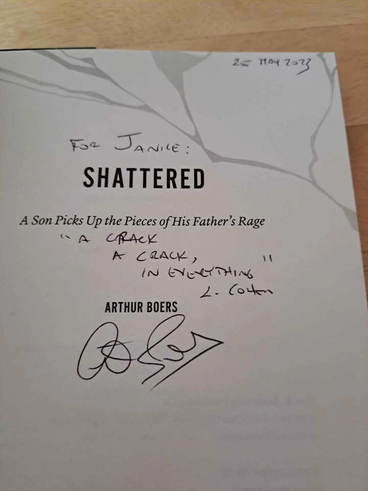 Shattered - Signed Arthur Boers First Edition Hardcover - photo 2