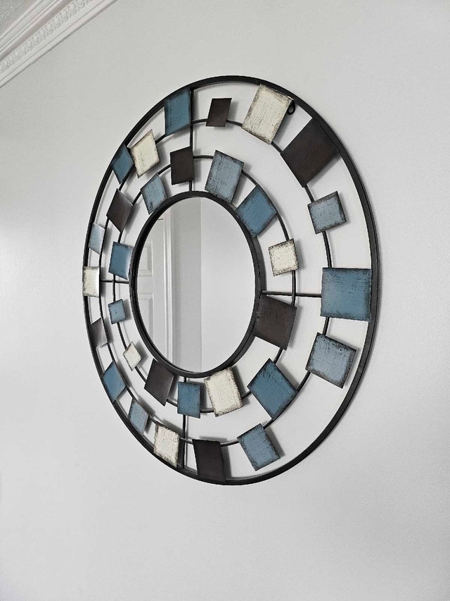 Modern Geometric Metal Wall Mirror