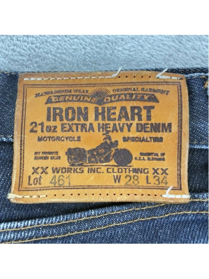 Iron Heart Men's Sz 28x30 Lot 461 21oz Heavy Black Denim - photo 2