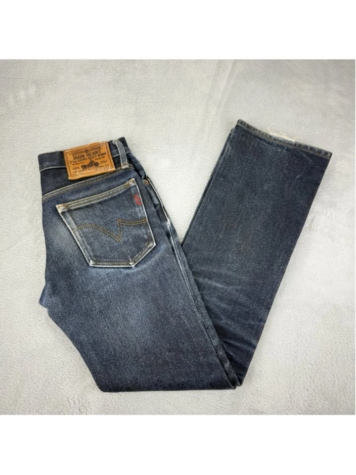 Iron Heart Men's Sz 28x30 Lot 461 21oz Heavy Black Denim - photo 4