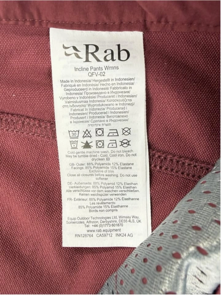 Rab Incline Pants Womens Small Red Matrix Softshell Hiking - photo 3
