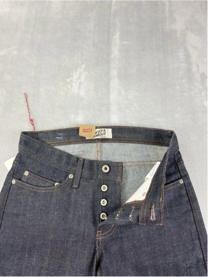 Naked & Famous NWT Men's WeirdGuy Stretch Red Selvedge Sz 28x31 - photo 5