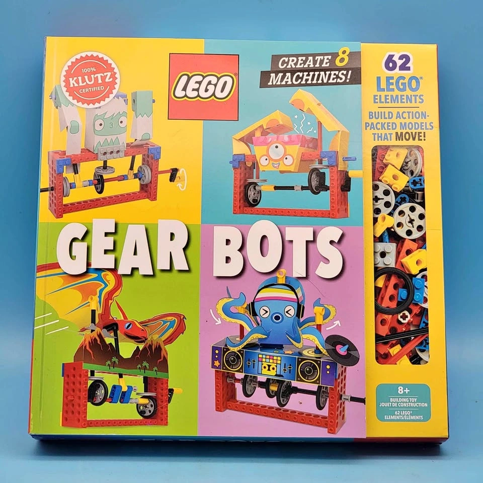 NEW/ SEALED Lego/ Klutz GEAR BOTS Building Kit - Create 8 Machin
