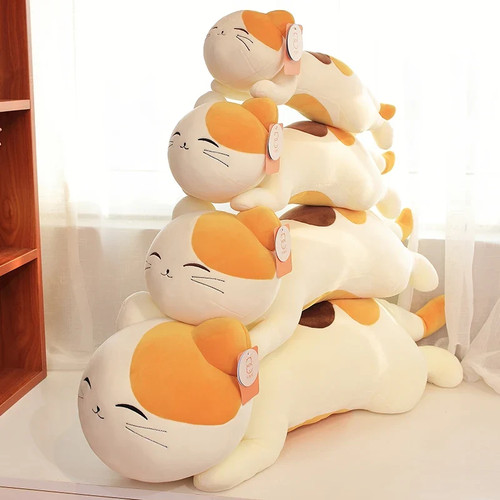 Cartoon Crouching Cat Plush Toy Strip Pillow Sofa Cushion - photo 2