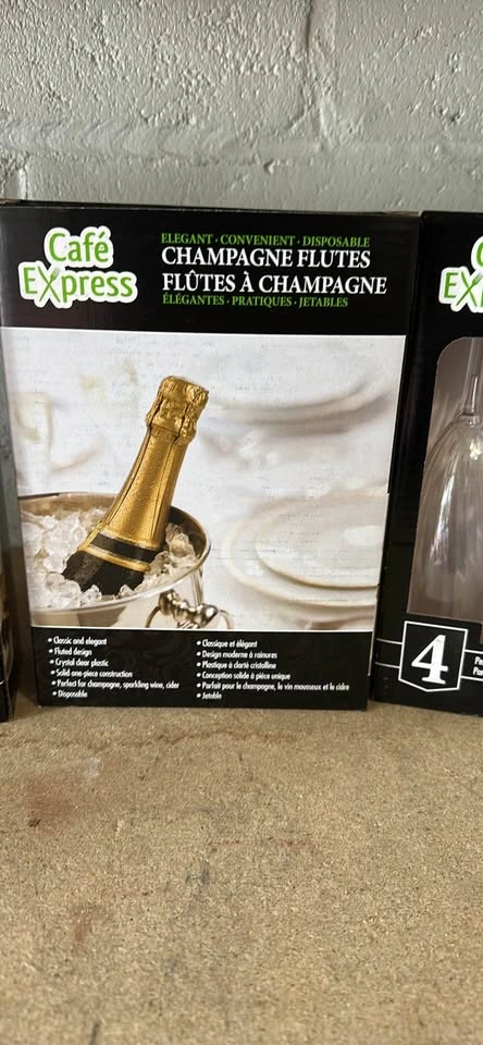 Café Express Champagne Flutes New - $5 for all 4 pkgs - photo 3