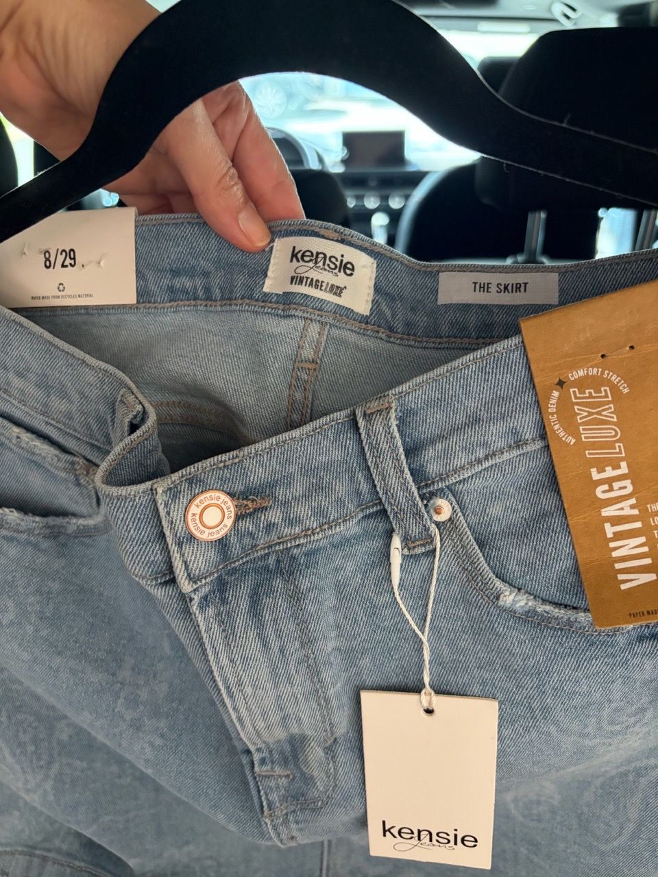 Kensie Jeans Vintage Luxe Denim Skirt Size 8