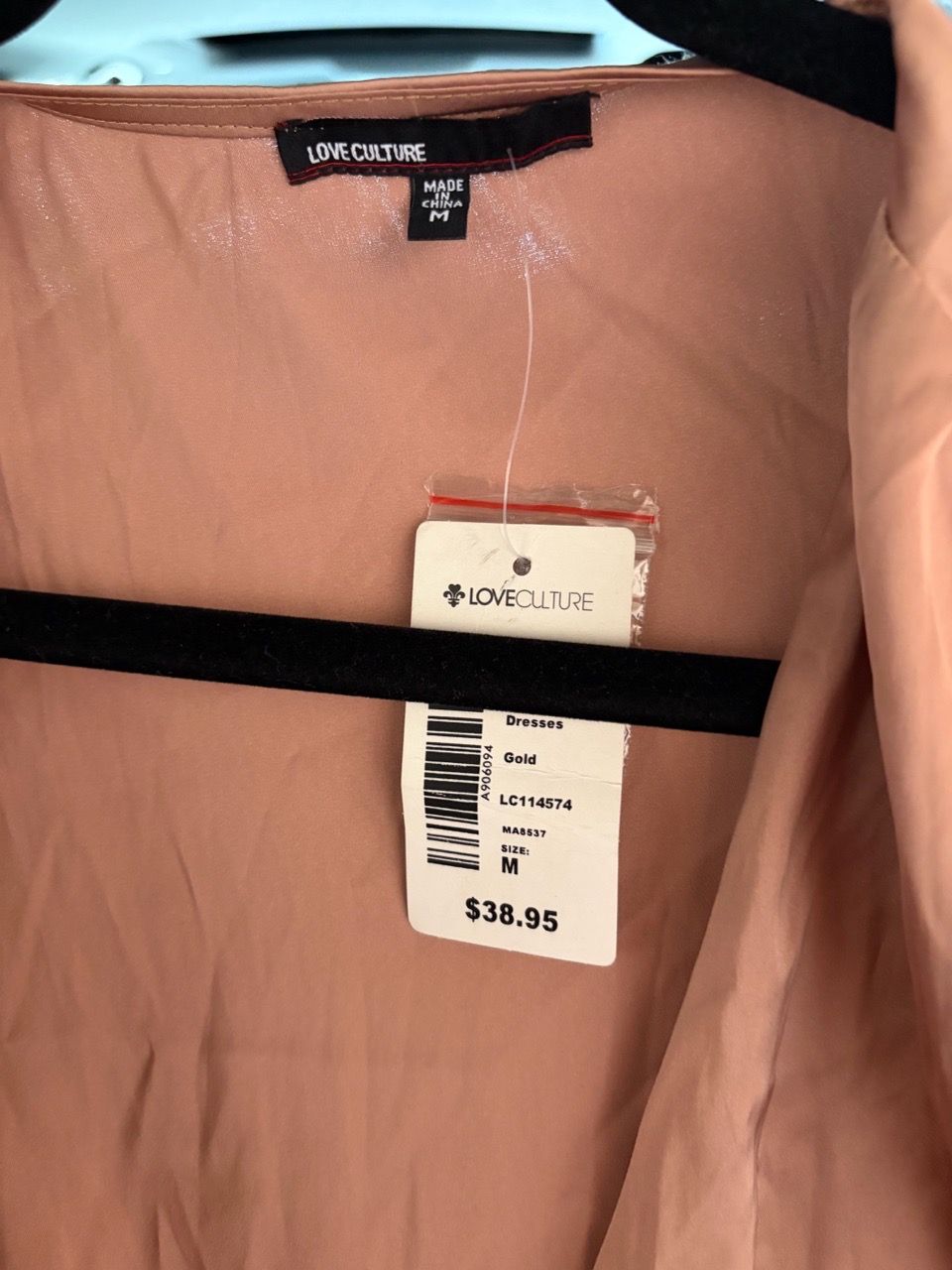 Tan- Gold Wrap Midi Dress with Long Sleeves - photo 2