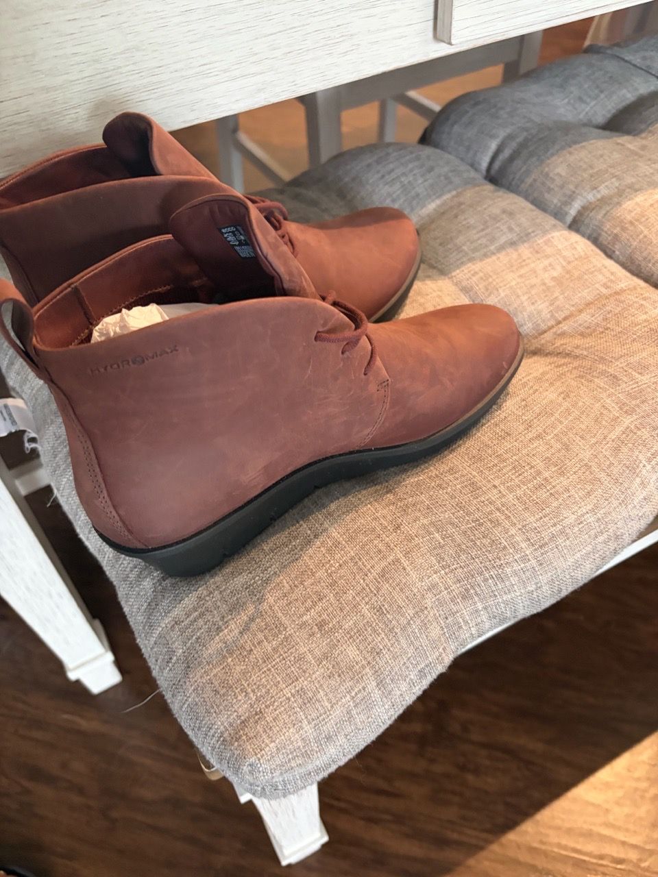 NWOT Ecco women’s chestnut brown leather lace-up ankle booties - photo 4