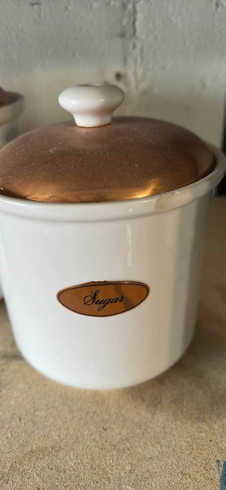4-Piece Ceramic Canister Set with Copper Lids - $5 for all 4 - photo 5