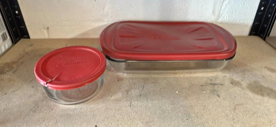 Anchor Hocking Glass Bakeware and Storage Set - $5 for both