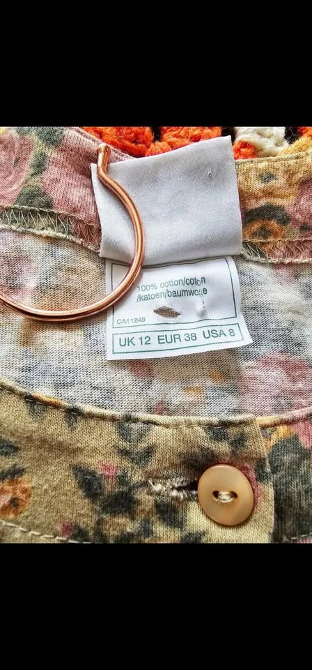 Sz 8 Laura Ashley Floral Long Sleeve Midi Dress image indicator(10)