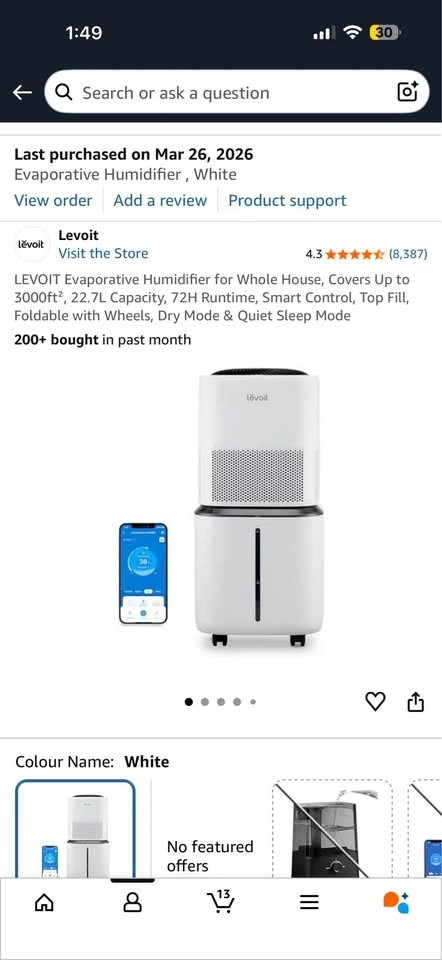 LEVOIT Evaporative Humidifier for Whole House, 3000ft² - photo 2