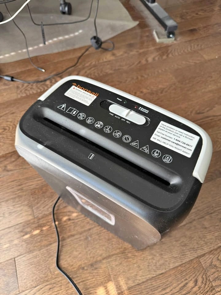 Bonsaii 6-Sheet Micro-Cut Paper Shredder - P-4 Security, with Bi