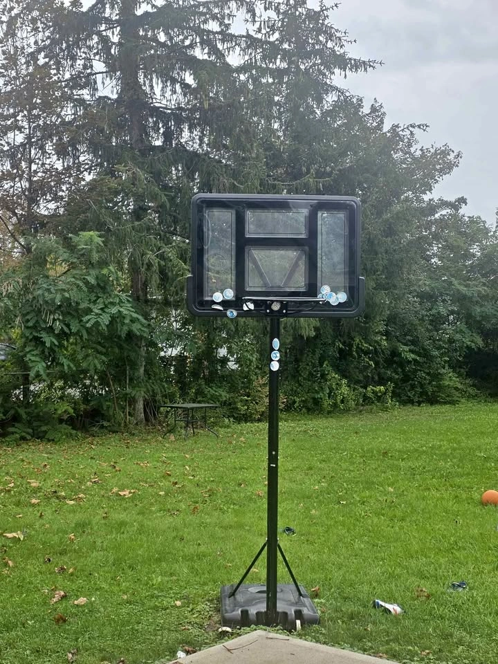 Goplus Portable Basketball Hoop, 10FT Adjustable Goal