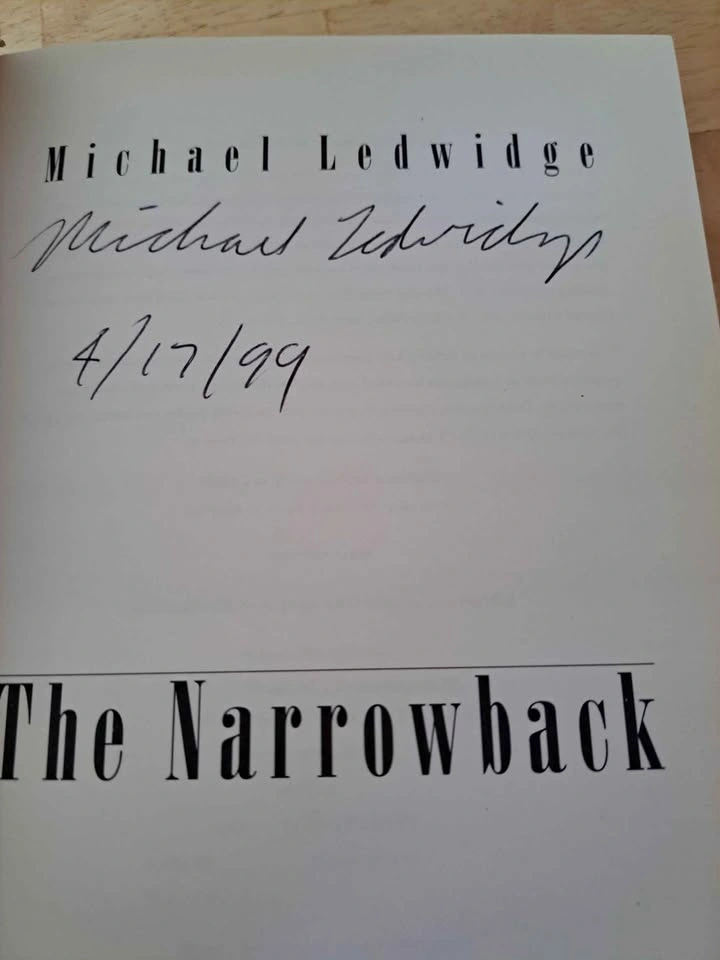 The Narrowback - Signed Michael Ledwidge First Ed. Hardcover - photo 3