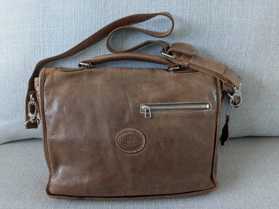 Vintage Roots Tribe leather laptop bag - photo 2