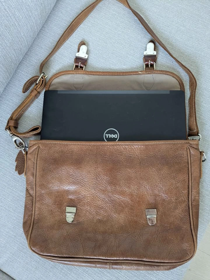 Vintage Roots Tribe leather laptop bag - photo 4