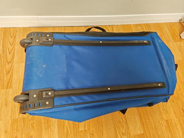 Large Blue Rolling Duffel Storage Bag with Wheels - photo 3