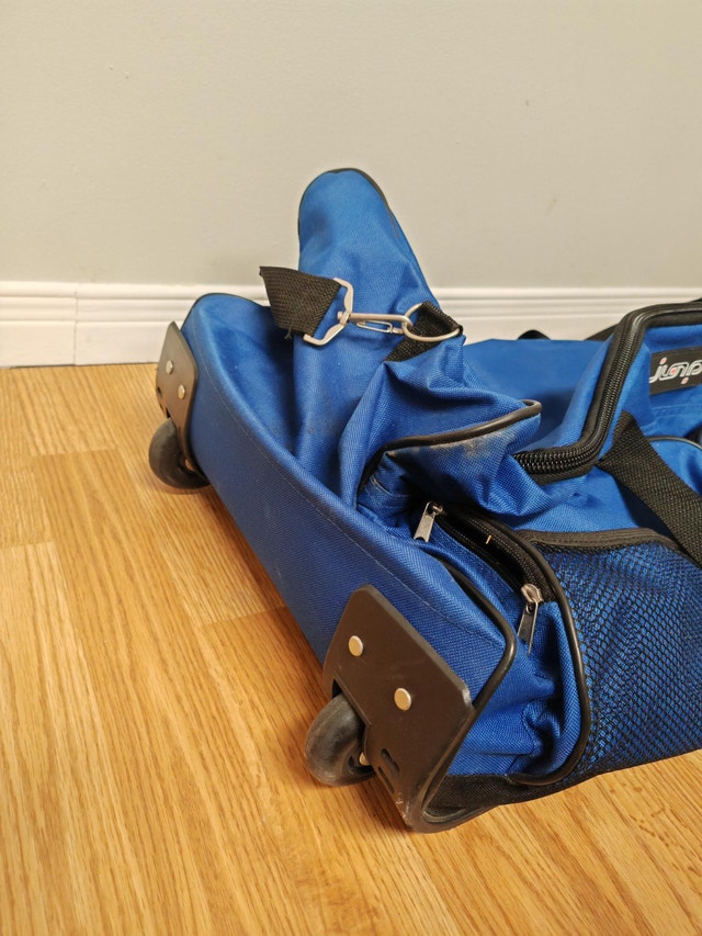 Large Blue Rolling Duffel Storage Bag with Wheels - photo 4