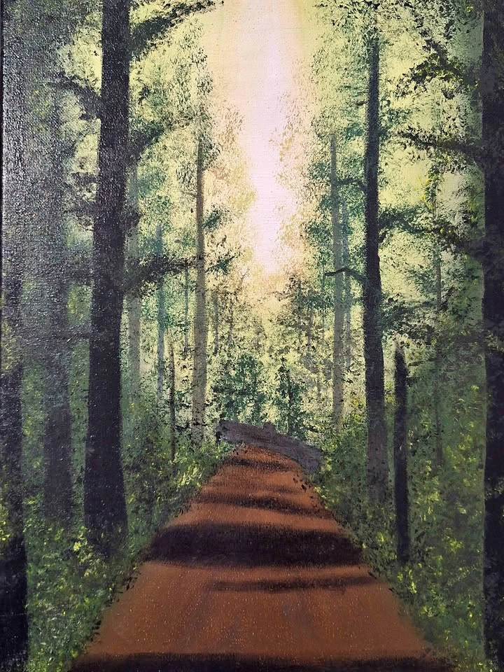 12" x 16" Forest Path Painting