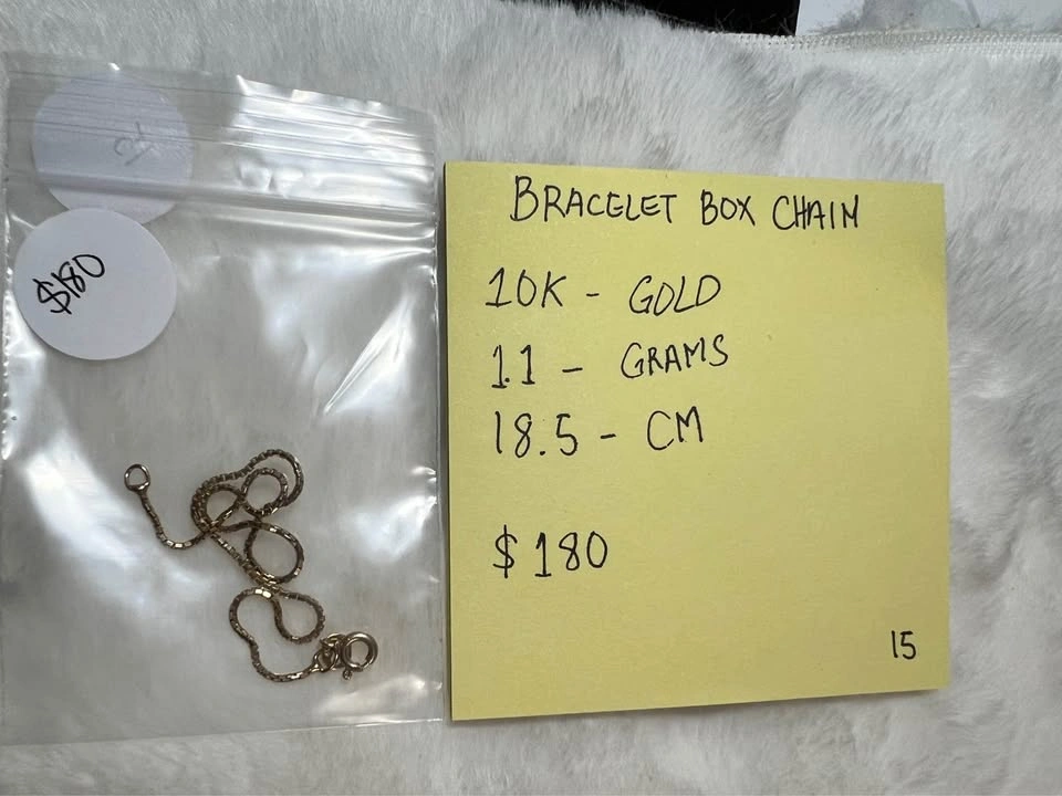 10k Gold Bracelet Box Chain - photo 3