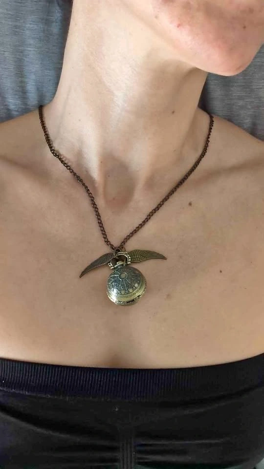 Golden Snitch Pocket Watch Necklace