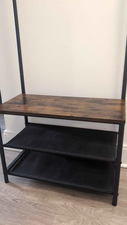 Industrial Hall Tree with Coat Rack and Shoe Bench - photo 3