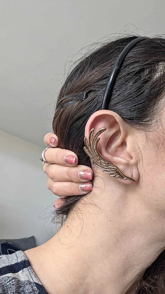 Rose Gold Wing Ear Cuff