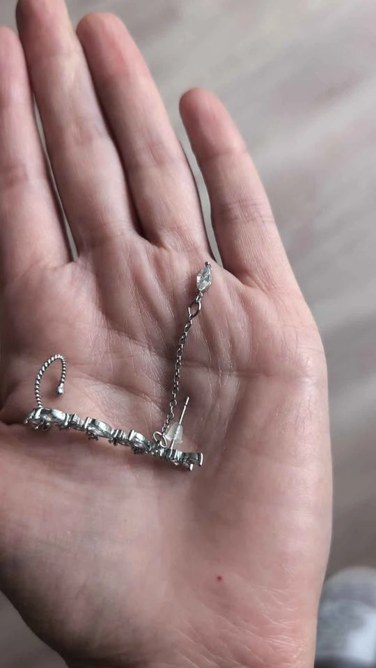 Ear crawler with rhinestones - photo 2