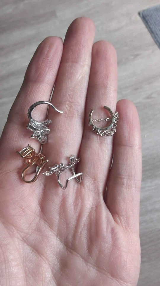 Assorted Gold and Silver Tone Ear Cuff Set - photo 4