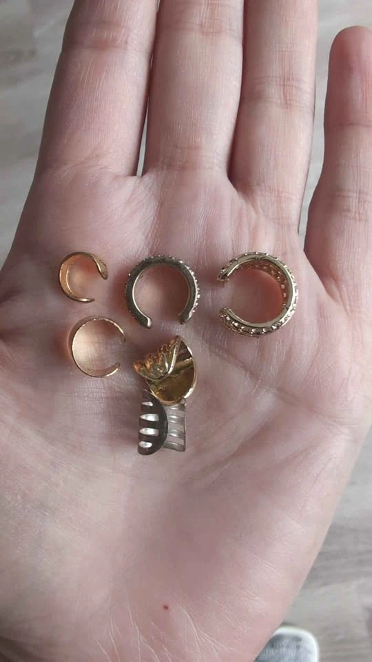 Assorted Gold and Silver Tone Ear Cuff Set - photo 5