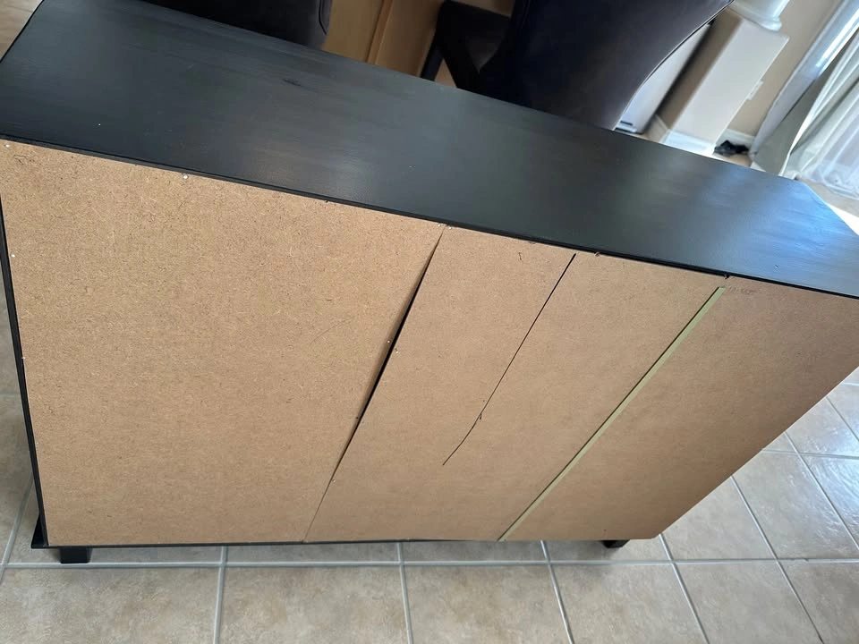 Black Sideboard/Buffet Cabinet – 47"L x 32"H – 3 Doors - photo 3