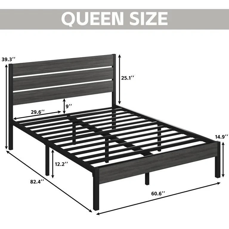 New Fluest Queen Size Bed Frame with Headboard and Footboard - photo 2