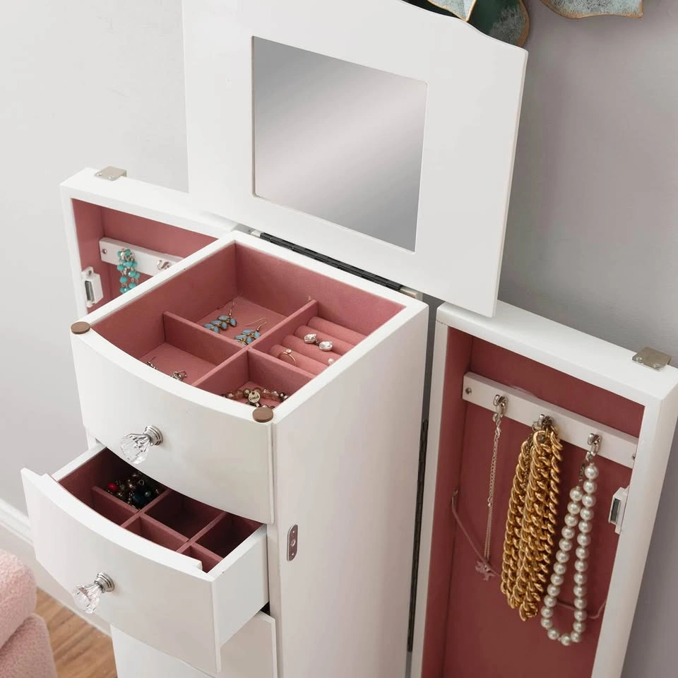 New Powell Furniture Jewelry Armoire, White - photo 3