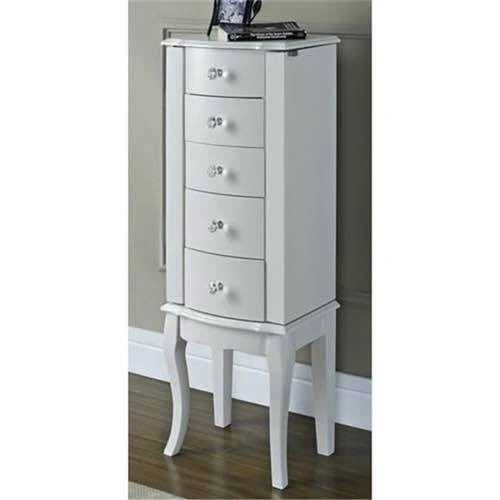 New Powell Furniture Jewelry Armoire, White - photo 4