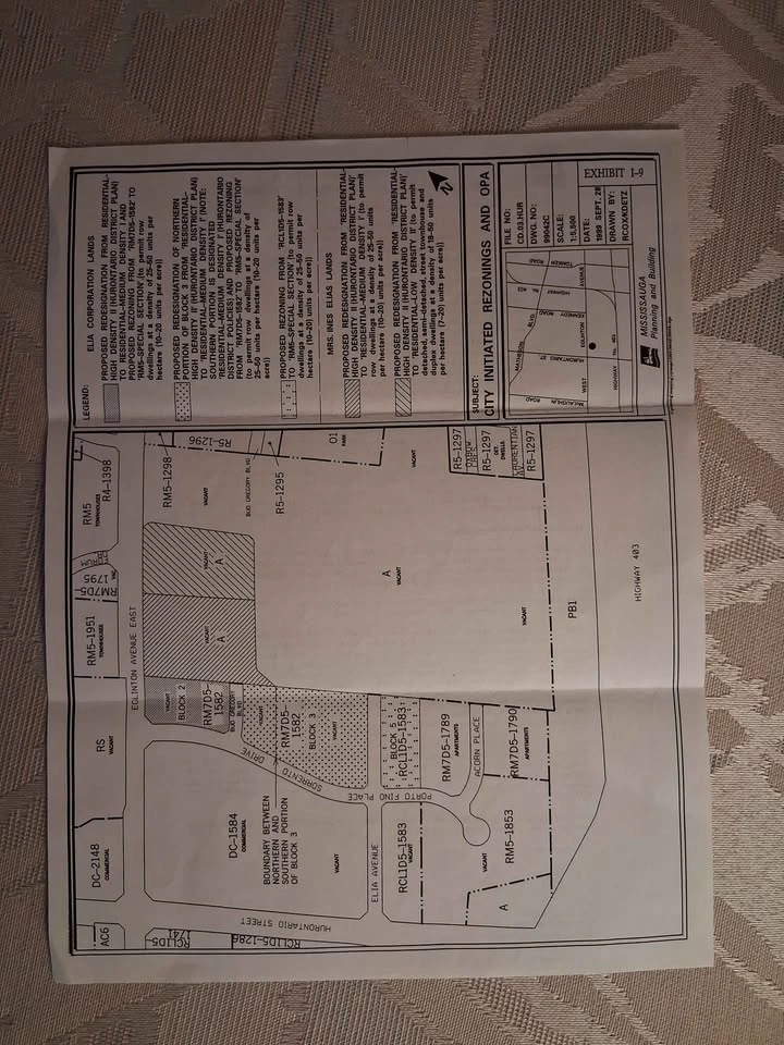 Vintage 1999 Mississauga Development Notice & Map History - photo 2