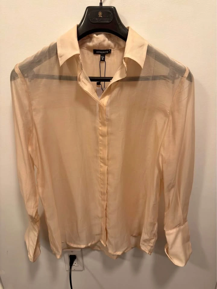 Sheer fabric blouse NWT - XS