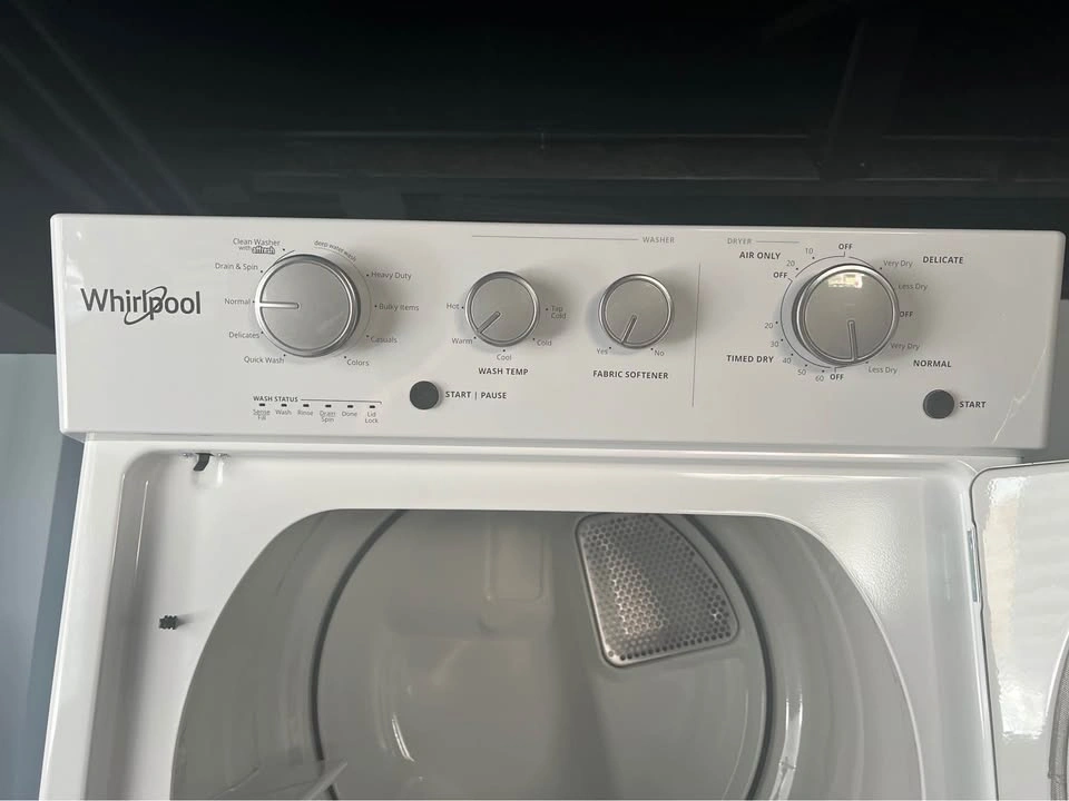 Whirlpool stacked washer and dryer - photo 3