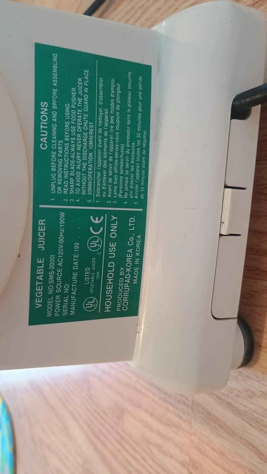 Green Life SMS-2000I Twin Gear Juicer – Made in Korea - photo 3