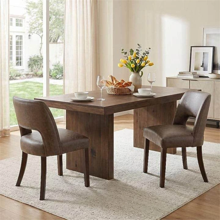 Brand New Padded Leather Dining Chairs Set of 2 - photo 2