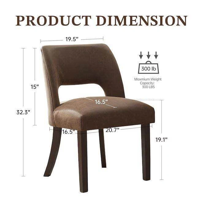 Brand New Padded Leather Dining Chairs Set of 2 - photo 3