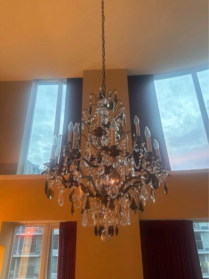 Large 15-Light Crystal Chandelier – Stunning Statement Piece - photo 3