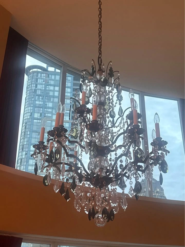 Large 15-Light Crystal Chandelier – Stunning Statement Piece - photo 4