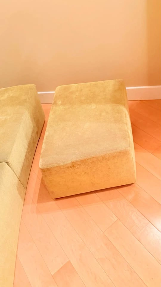 Green Modular Sofa + 2 Ottomans – Retro Modern - photo 5