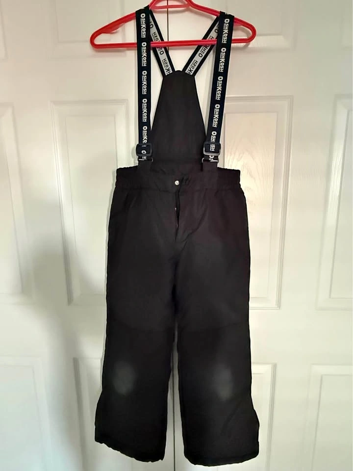OshKosh Black Snow Pants Bibs youth size 10