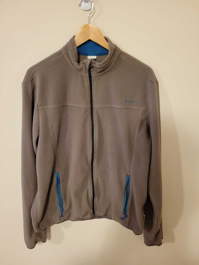 Vintage Quechua Forclaz 200 Men's Brown Taupe Fleece Jacket
