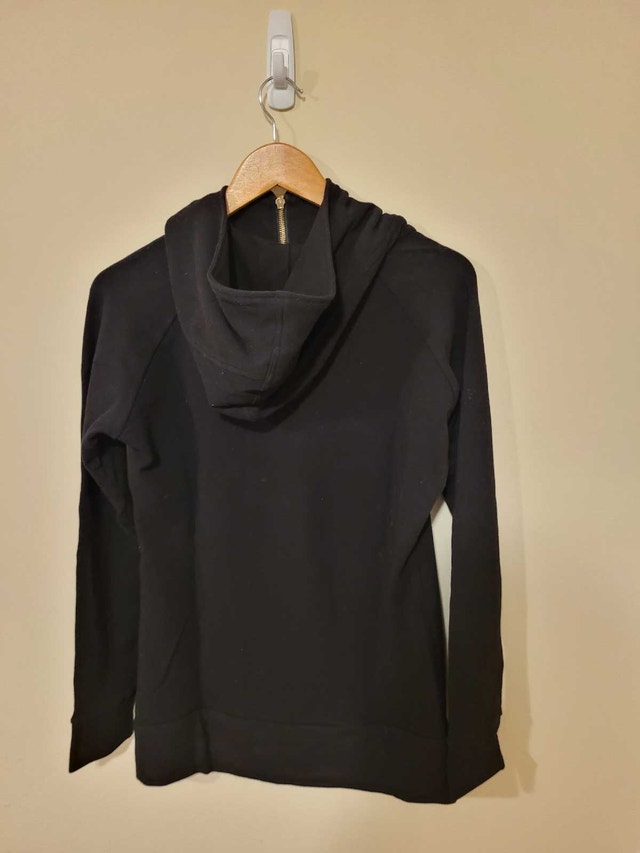 Women's Püsch Black Zip-Up Hoodie with Gold Zipper- Size Large - photo 2