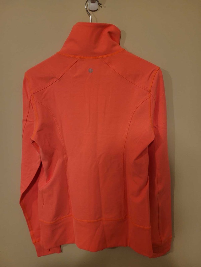 New Women’s Lululemon Nice Asana Coral Pink Zip-Up Jacket Size L - photo 2
