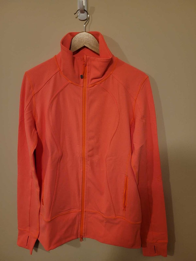 New Women’s Lululemon Nice Asana Coral Pink Zip-Up Jacket Size L - photo 3