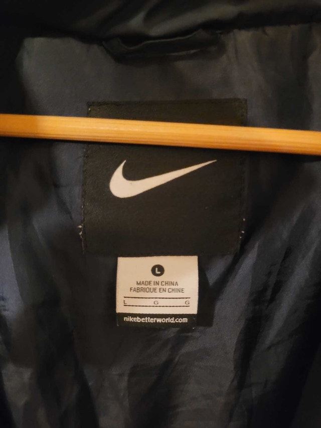 Vintage Men's Nike Storm-Fit Navy Blue Puffer Jacket Size Large - photo 5